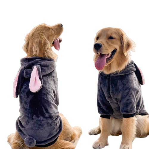 MuyaoPet Hasenkostüm für große Hunde, Halloween, Osterhasen-Kostüm, Party-Outfits für mittelgroße und extra große Hunde, Winterkleidung, Schlafanzug für Labrador-Bulldogge, Grau, Größe 5XL MuyaoPet Hasenkostüm für große Hunde, Halloween, Osterhasen-Kostüm, Party-Outfits für mittelgroße und extra große Hunde, Winterkleidung, Schlafanzug für Labrador-Bulldogge, Grau, Größe 5XL von MuYaoPet