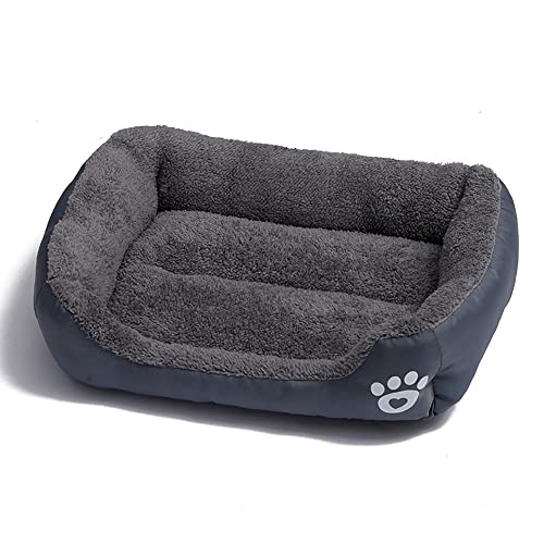 Hundebett-Matte, extra weich, für große und mittelgroße und kleine Welpen, Katzen, gemütlich, schlafendes Haustierbett, wasserdicht, rutschfeste Unterseite von Mucee