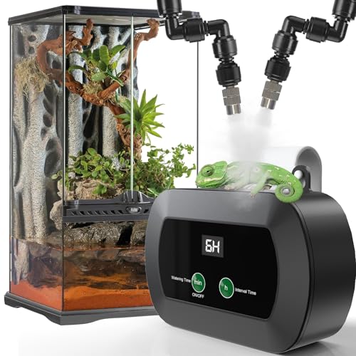 Beregnungsanlage Terrarium, Intelligentes Reptilien Benebelungssystem für Terrarium Luftbefeuchter, Timer und Sprühdüsen 360 ° Verstellbare, Pflanzenbewässerungssystem für Amphibien/Herps/Kräuter Beregnungsanlage Terrarium, Intelligentes Reptilien Benebelungssystem für Terrarium Luftbefeuchter, Timer und Sprühdüsen 360 ° Verstellbare, Pflanzenbewässerungssystem für Amphibien/Herps/Kräuter von Mucek