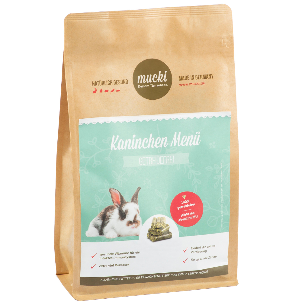 Mucki Kaninchen Menü Getreidefrei - Sparpaket: 2 x 2 kg von Mucki