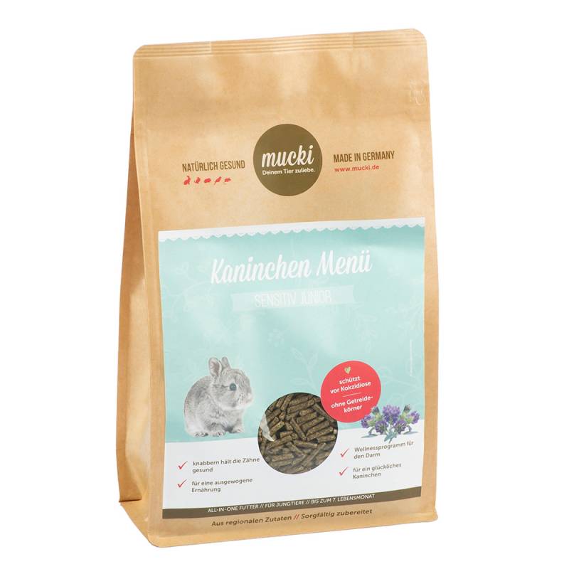 Mucki Menü Junior Kaninchen Sensitive - Sparpaket: 2 x 1 kg von Mucki