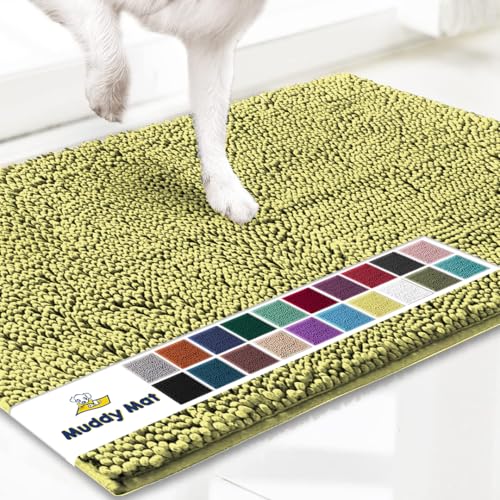 Muddy Mat® AS-SEEN-ON-TV Hochsaugfähige Mikrofaser-Fußmatte und Haustierteppich, rutschfest, dick, waschbar, Bereich und Badematte, weiches Chenille, für Küche, Badezimmer, Schlafzimmer, drinnen und von Muddy Mat
