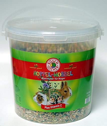 3X Hoppel Mobbel Futter für alle Nager 5 kg Tragetasche, mit Vitamin C, Nagerfutter von Mühlan