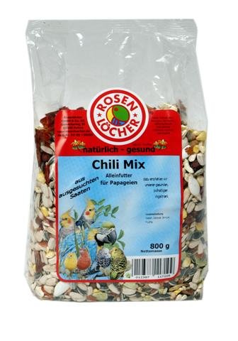 Mühlan 5X Papageifutter ChiliMix 800g, mit Chili, Vogelfutter von Mühlan