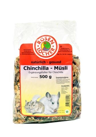 6X Chinchilla Müsli 500g, Nagerfutter von Mühlan