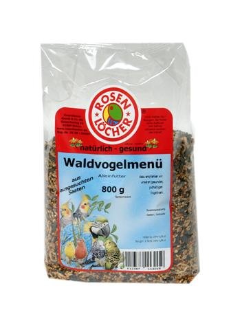 Mühlan 6X Waldvogelmenü 800g, wertvolle Saaten, Vogelfutter von Mühlan