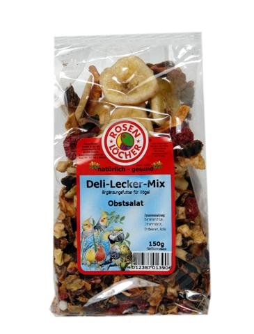 Mühlan 8X DeliLeckerMix Obstsalat mit vielen Früchten 150g, f. gr. Vögel, Vogelfutter von Mühlan