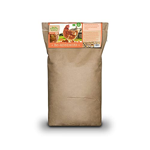 My Little Farm Bio-Hennenkorn, 10 kg, Bio-Körnerfutter für Hühner, ideal für Legehennen und andere Geflügel, naturgesunde Vollkornmischung, vitalstoffreich von Mühldorfer My Little Farm