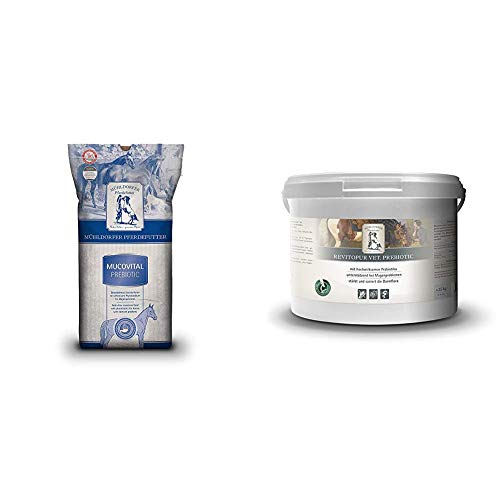 Mühldorfer Mucovital prebiotic, 20 kg, Pferdefutter ohne Getreidestärke, vollwertig & Revitopur prebiotic, 2,5 kg, revitalisiert die Darmflora, unterstützt bei Koliken und Kotwasser, Ergänzungsfutter Mühldorfer Mucovital prebiotic, 20 kg, Pferdefutter ohne Getreidestärke, vollwertig & Revitopur prebiotic, 2,5 kg, revitalisiert die Darmflora, unterstützt bei Koliken und Kotwasser, Ergänzungsfutter von Mühldorfer