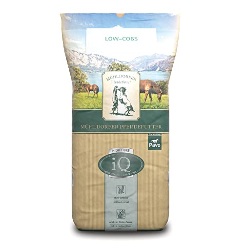 Mühldorfer iQ Low Cobs - 20 kg - Für Pferde mit Getreideunverträglichkeiten - Zucker- & Stärkereduziert von Mühldorfer Pferdefutter