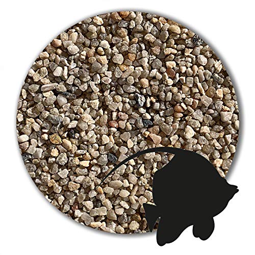 12,5 kg Aquariumsand Aquariumkies natur beige gerundet und feuergetrocknet 21 Körnungen (2,0 - 3,15 mm) von Anbobo