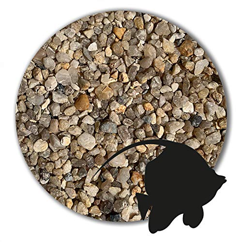 12,5 kg Aquariumsand Aquariumkies natur beige gerundet und feuergetrocknet 21 Körnungen (3,15 - 5,6 mm) von Anbobo