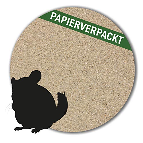 Anbobo 10 kg Chinchilla Sand Badesand hocherhitzt keimfrei beige samtweich umweltfreundlich papierverpackt von Anbobo