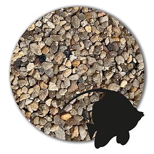 Anbobo 12,5 kg Aquariumsand Aquariumkies Natur beige gerundet und feuergetrocknet 21 Körnungen (3,0-6,0 mm) von Anbobo
