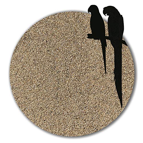 12 kg Vogelsand beige keimfrei qualitativ hochwertig Bodengrund für Käfige ohne Zusatzstoffe wie Anis und Grit (mittel) von Anbobo