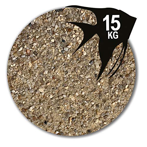 Anbobo Müller GmbH 15 kg Aquariumsand beige Aquariumkies Natur feuergetrocknet und gerundet 25 Körnungen (0,1-2,0 mm) von Anbobo