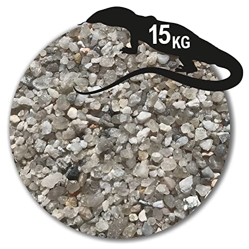 Anbobo Müller GmbH - Terrarien Sand/Terrarien Kies - 15 KG - 1,0-3,15mm hellgrau grau mehrfach gewaschen hochrein Deutsche Zertifizierung von Anbobo