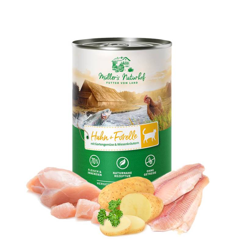 Müller’s Naturhof | Huhn & Forelle | Traditionell | 30 x 400 g von Müller’s Naturhof