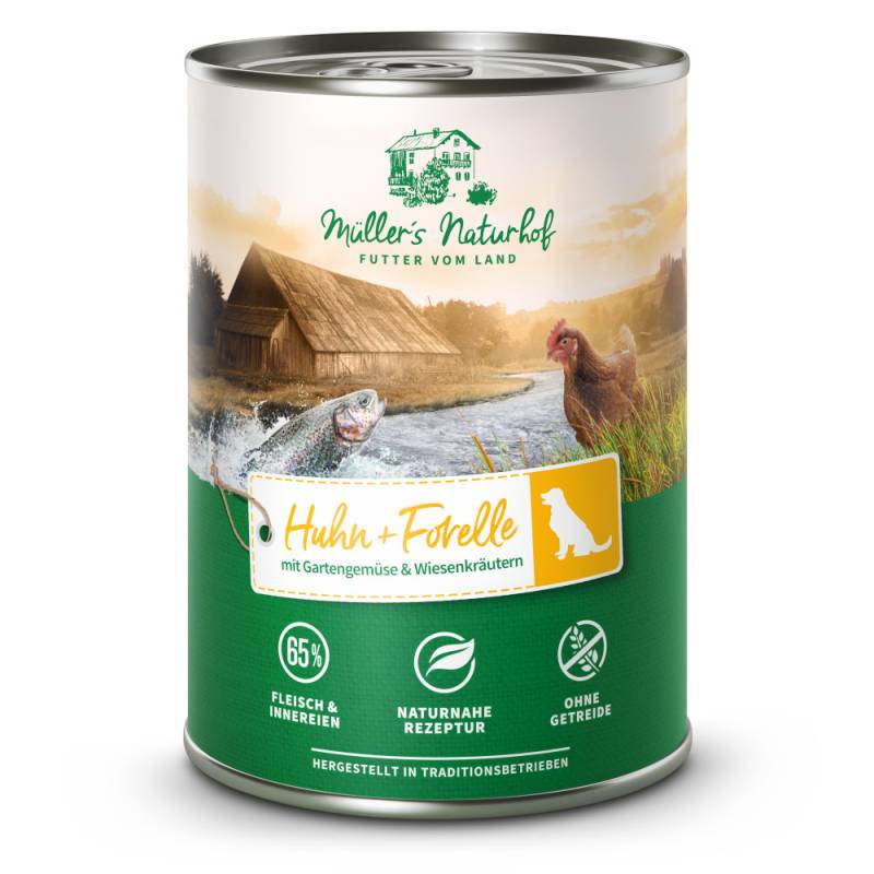Müller’s Naturhof | Huhn und Forelle | Traditionell | 30 x 400 g von Müller’s Naturhof