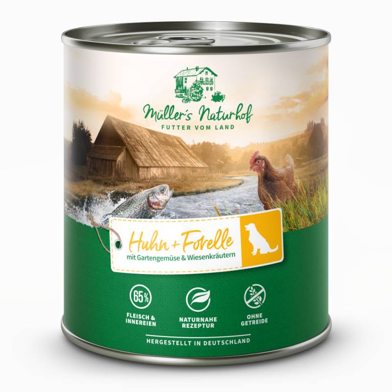 Müller’s Naturhof | Huhn und Forelle | Traditionell | 30 x 800 g von Müller’s Naturhof