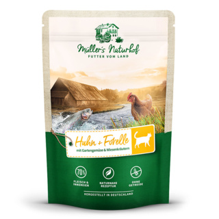 Müller’s Naturhof | Huhn & Forelle | Traditionell | 60 x 100 g von Müller’s Naturhof