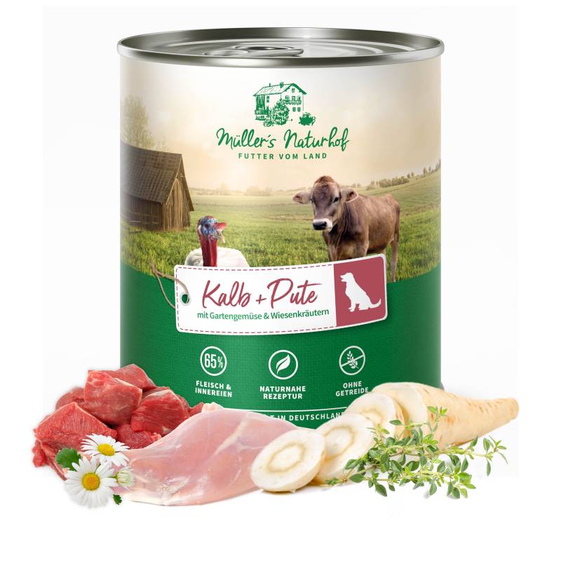 Müller’s Naturhof | Kalb und Pute | Traditionell | 30 x 800 g von Müller’s Naturhof