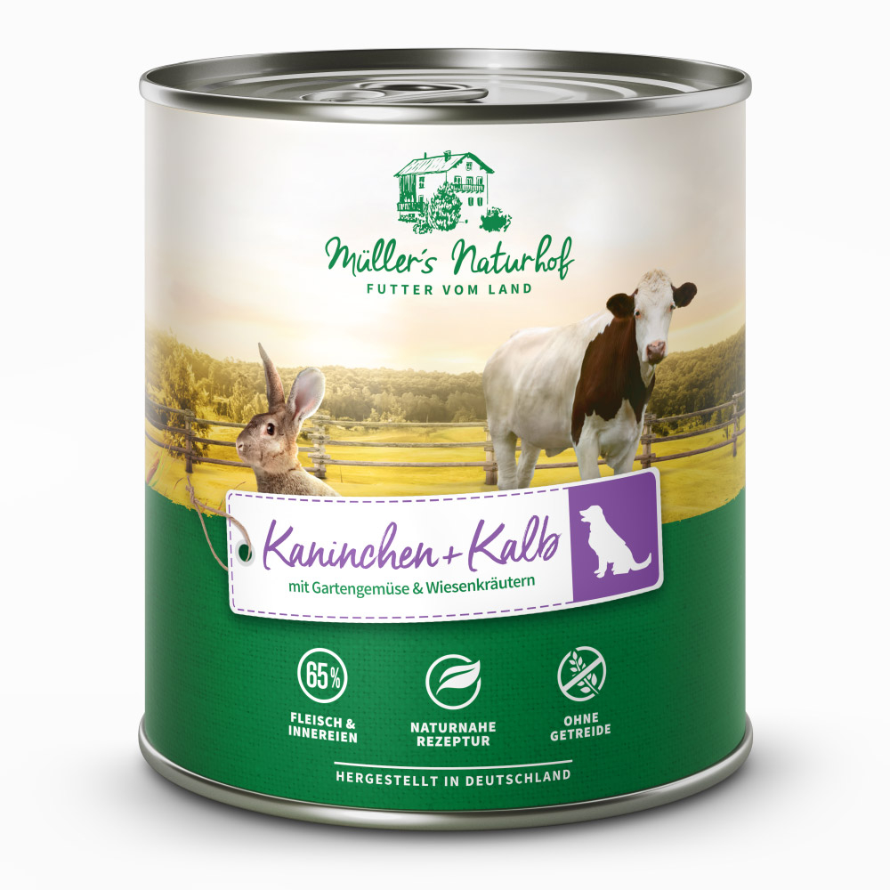 Müller’s Naturhof | Kaninchen und Kalb | Traditionell | 30 x 800 g Müller’s Naturhof | Kaninchen und Kalb | Traditionell | 30 x 800 g von Müller’s Naturhof