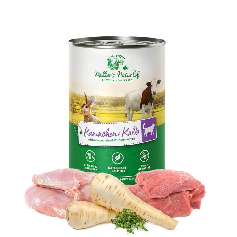 Müller’s Naturhof | Kaninchen und Kalb | Traditionell | 30 x 400 g von Müller’s Naturhof