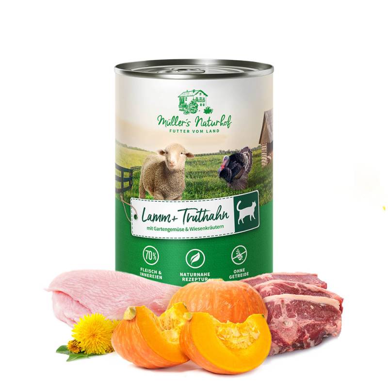 Müller’s Naturhof | Lamm und Truthahn | Traditionell | 30 x 400 g von Müller’s Naturhof