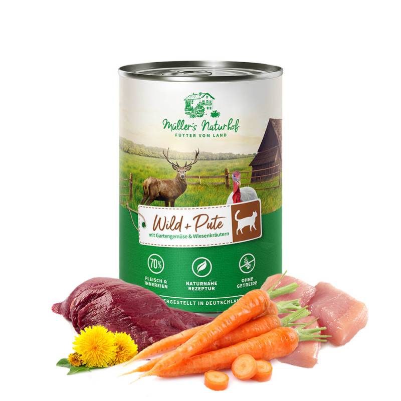 Müller’s Naturhof | Wild und Pute | Traditionell | 30 x 400 g von Müller’s Naturhof