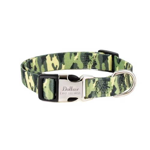 MUKA Personalisierte Hundekragen benutzerdefinierte eingravierte Hundehalsband mit Namen und Telefonnummer, einstellbare Größe MUKA Personalisierte Hundekragen benutzerdefinierte eingravierte Hundehalsband mit Namen und Telefonnummer, einstellbare Größe von Muka