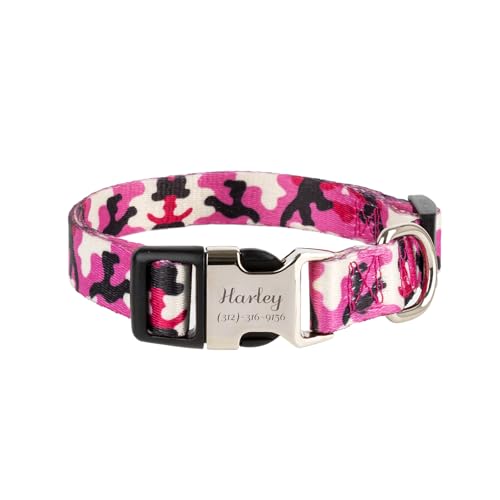 Muka Personalisierte Hundekragen benutzerdefinierte eingravierte Hundehalsband mit Namen und Telefonnummer, einstellbare Größe Muka Personalisierte Hundekragen benutzerdefinierte eingravierte Hundehalsband mit Namen und Telefonnummer, einstellbare Größe von Muka