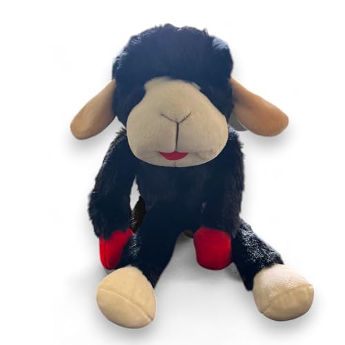 Multipet 35,6 cm schwarzes Lammkotelett Plüsch-Hundespielzeug mit Quietscher – weicher und langlebiger Haustierbegleiter Multipet 35,6 cm schwarzes Lammkotelett Plüsch-Hundespielzeug mit Quietscher – weicher und langlebiger Haustierbegleiter von Multi Pet