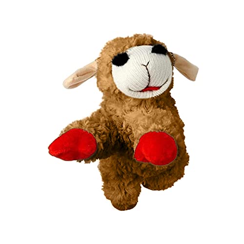 Multipet Lamb Chop Plüsch-Hundespielzeug, Lamb Chop Quietschspielzeug, offiziell lizenziert (Braun, 15,2 cm) von Multi Pet