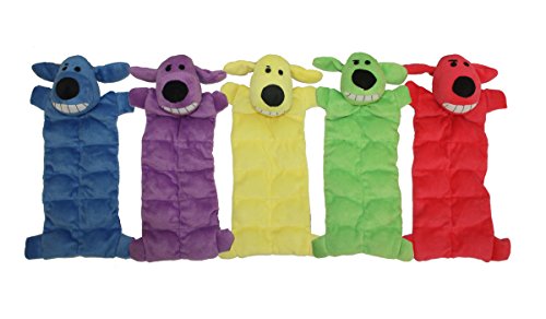MULTIPET 30,5 cm große Quietschmatte, weiches Plüsch-Hundespielzeug mit 13 Quietschern, Farben können variieren von MULTIPET