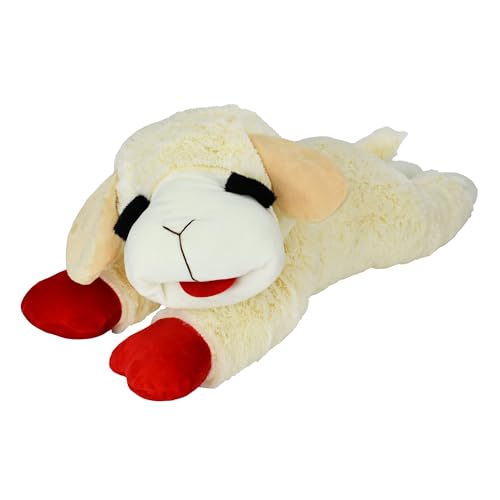 MULTIPET 's Offiziell Lizenziertes Lamb Chop Jumbo-Hundespielzeug, Plüsch, 61 cm, Weiß von MULTIPET