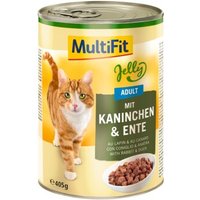 MultiFit Adult Jelly Kaninchen & Ente 6x405 g von MultiFit