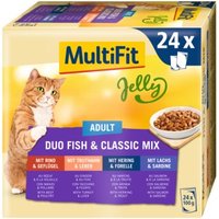 MultiFit Adult Jelly Duo Fish & Classic Mix Multipack 24x100 g von MultiFit