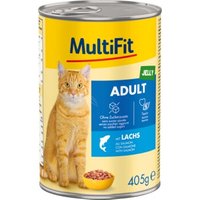 MultiFit Nassfutter Katze Adult, in Gelee, Lachs 12x405 g von MultiFit