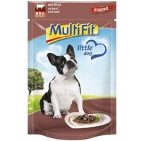 MultiFit Adult Little Dog Pouch Ragout 24x100g Rind von MultiFit