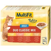MultiFit Adult Paté Duo Classic Mix Multipack 12x100g von MultiFit