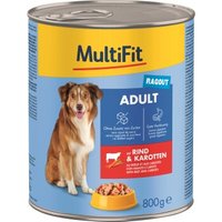 MultiFit Adult Ragout 6x800g Rind und Karotten von MultiFit