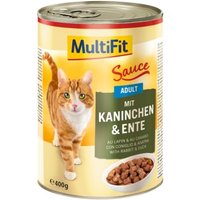 MultiFit Adult Sauce Kaninchen & Ente 6x400 g von MultiFit