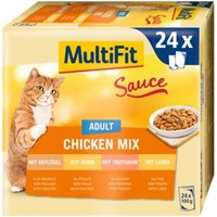 MultiFit Adult Sauce Chicken Mix Multipack 24x100 g von MultiFit