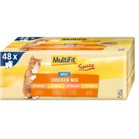 MultiFit Adult Sauce Chicken Mix Multipack 48x100 g von MultiFit