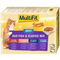 MultiFit Adult Sauce Duo Fish & Classic Mix Multipack 12x100 g von MultiFit