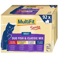 MultiFit Adult Sauce Duo Fish & Classic Mix Multipack XXL 92x100g von MultiFit