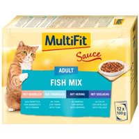 MultiFit Adult Sauce Fish Mix Multipack 12x100g von MultiFit