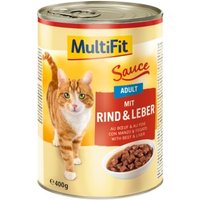 MultiFit Adult Sauce Rind & Leber 24x400 g von MultiFit