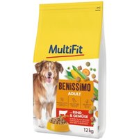 MultiFit Benissimo Trockenfutter Hund Adult, mit Rind & Gemüse 12 kg von MultiFit